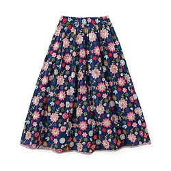 Pine Kids Woven Sleeveless Floral Sequin Embroidered Choli Lehenga & Dupatta Set with Tassle Detailing - Navy Blue