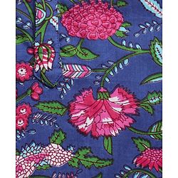 Pine Kids Cotton Woven Full Sleeves Kurta Pyjama Set Floral Print - Blue