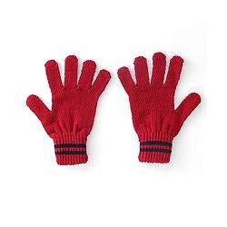 Pine Kids Solid Color Gloves Set Pack of 2 - Red & Navy Blue