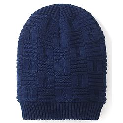 Pine Kids Knitted Woollen Cap - Navy Blue