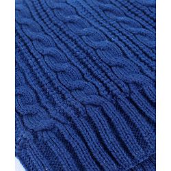Pine Kids Winter Cap with Cable Knit Design - Navy Blue