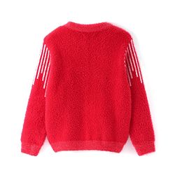 Pine Kids Full Sleeves Solid Pullover Sweater - Red