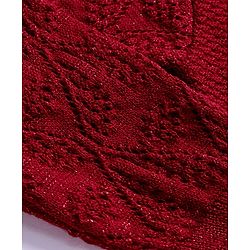 Pine Kids Knit Full Sleeves Solid Color Pullovers Sweater- Red