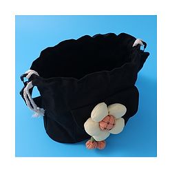 Pine Kids Floral Applique Sling Bag - Black