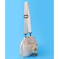 Pine Kids Floral Applique Sling Bag - Black
