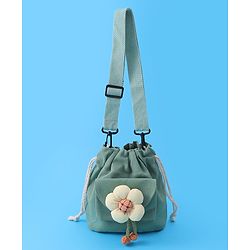 Pine Kids Floral Applique Sling Bag - Green