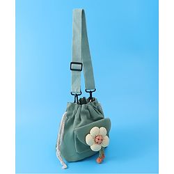 Pine Kids Floral Applique Sling Bag - Green