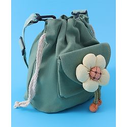 Pine Kids Floral Applique Sling Bag - Green