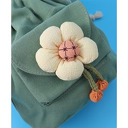 Pine Kids Floral Applique Sling Bag - Green