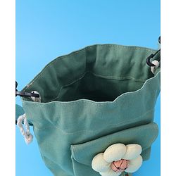 Pine Kids Floral Applique Sling Bag - Green