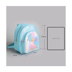 Pine Kids Floral Applique  Fashion Backpack with Sequin Detailing  - Blue