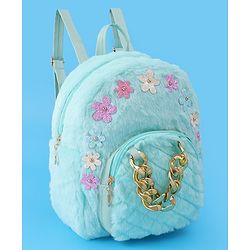 Pine Kids Fur Detailing Fashion Backpacks Free Size - Blue