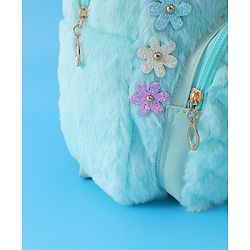Pine Kids Fur Detailing Fashion Backpacks Free Size - Blue