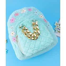 Pine Kids Fur Detailing Fashion Backpacks Free Size - Blue