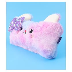 Pine Kids Utility Pouch with Kitty Design & Sequin Bow Applique - Purple(Color May Vary)