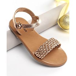 Pine Kids Buckle Closure Sandals - Golden