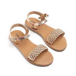 Pine Kids Buckle Closure Sandals - Golden