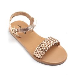 Pine Kids Buckle Closure Sandals - Golden