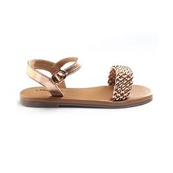 Pine Kids Buckle Closure Sandals - Golden