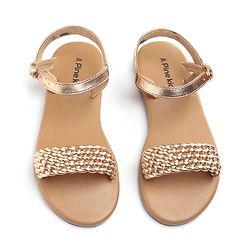 Pine Kids Buckle Closure Sandals - Golden