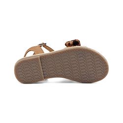 Pine Kids Buckle Closure Sandals with Bow Applique - Beige