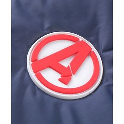 Pine Kids Marvel Full Sleeves Front Open Padded Hooded Jacket with Avengers Patch Applique - Navy Blue & Red