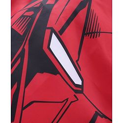 Pine Kids Marvel Full Sleeves Front Open Padded Hooded Jacket with Iron Man Graphics - Red
