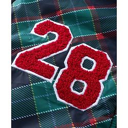 Pine Kids Disney Full Sleeves Front Open Padded Hooded Jacket with Mickey Mouse Patch & Embroidery - Navy Blue