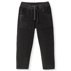 Pine Kids Full Length Velvet Jeans With Solid Colour - Dark Olive