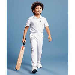 Pine Active Half Sleeves T-Shirt & Track Pant Cricket Jersey Set - White