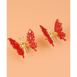 Pine Kids Butterfly Clips Set of 2  - Red