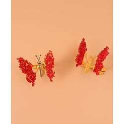 Pine Kids Butterfly Clips Set of 2  - Red