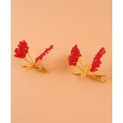 Pine Kids Butterfly Clips Set of 2  - Red