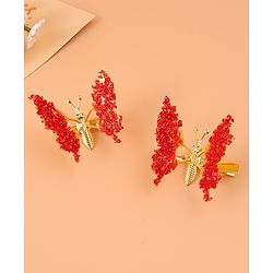 Pine Kids Butterfly Clips Set of 2  - Red