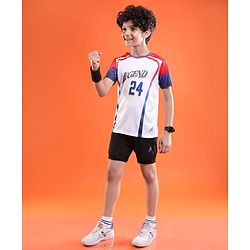 Pine Active Knitted Half Sleeves Football T-Shirt - White