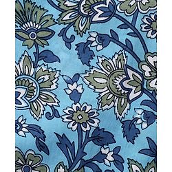 Pine Kids Cotton Woven Full Sleeves Kurta Pyjama Set Floral Print - Light Blue