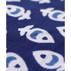 Pine Kids Cotton Woven Full Sleeves Printed Kurta Pyjama Set - Blue