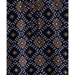 Pine Kids Cotton Woven Full Sleeves  Kurta Pyjama Set Bandhani Print - Black