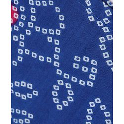 Pine Kids Cotton Woven Full Sleeves Bandhani Print Kurta Pyjama Set - Blue