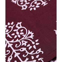Pine Kids Cotton Woven Full Sleeves Floral Print Kurta Pyjama Set - Maroon