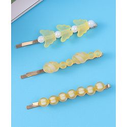 Pine Kids Hair Pins And Clips Pack of 3 - Yellow