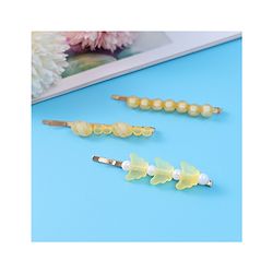 Pine Kids Hair Pins And Clips Pack of 3 - Yellow