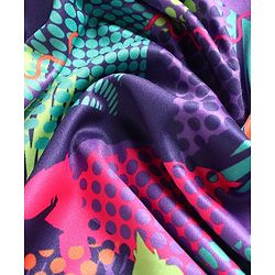 Pine Active Knit Half Sleeves T-Shirt Abstract Print - Multicolour