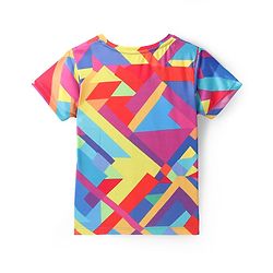 Pine Active Knit Half Sleeves Printed T-Shirt - Multicolour