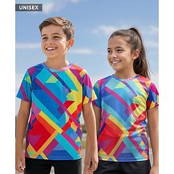 Pine Active Knit Half Sleeves Printed T-Shirt - Multicolour