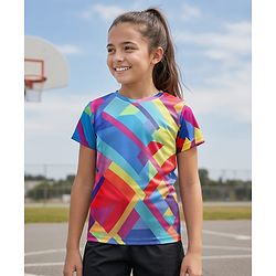 Pine Active Knit Half Sleeves Printed T-Shirt - Multicolour