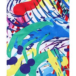 Pine Active Knit Half Sleeves T-Shirt Abstract Print - Multicolour