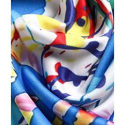 Pine Active Knit Half Sleeves T-Shirt Abstract Print - Multicolour