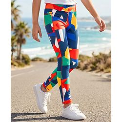 Pine Active Full Length Super Stretch Abstract Printed Leggings - Multicolor