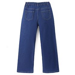 Pine Kids Denim Woven Full Length Jeans with Floral Print - Blue